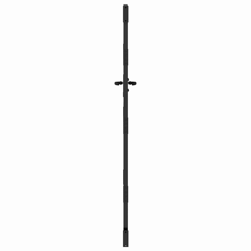 Garden Gate Black 110 X 205 Cm Powder Coated Steel