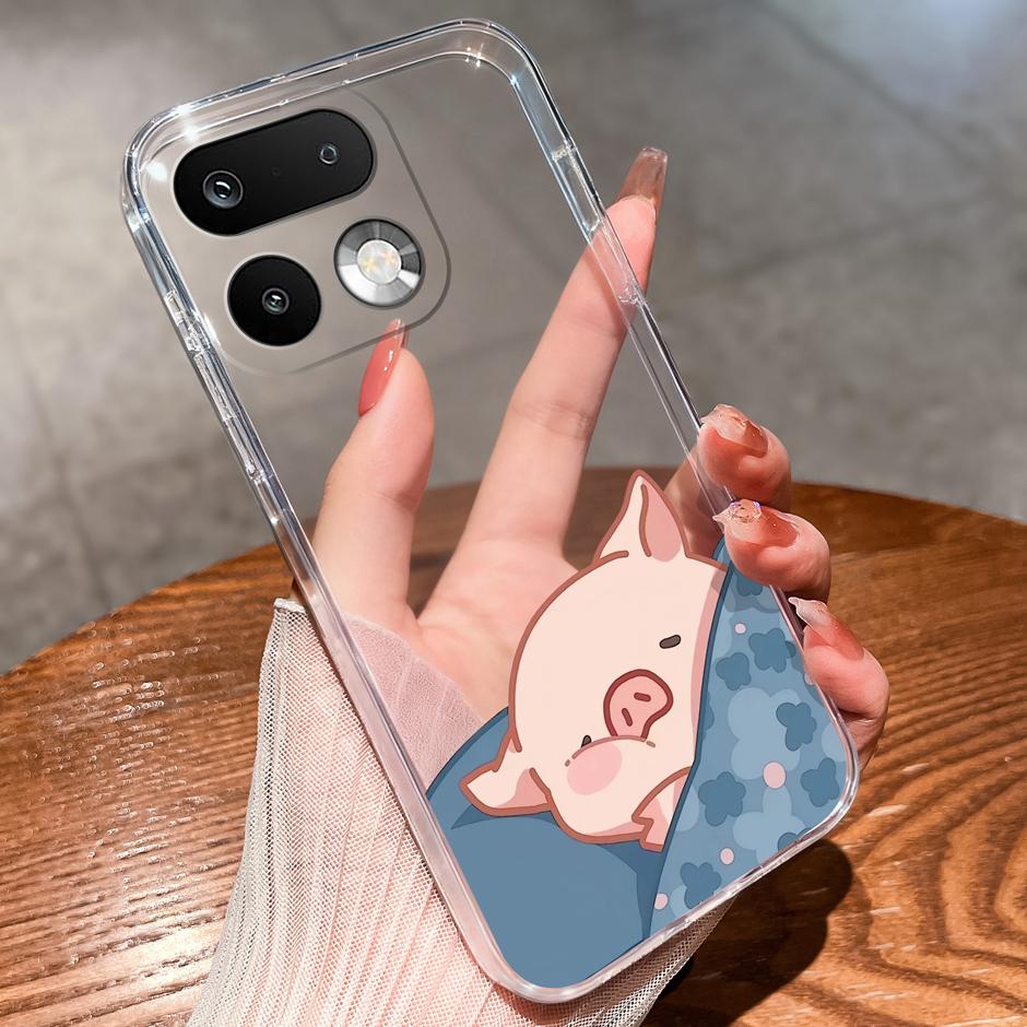 Cases For OPPO Realme 16 Pro 16 Pro Plus Yellow Duck Girl Antifouling Trendy Transparent Housing For Realme 16Pro 16 Pro+ Fundas