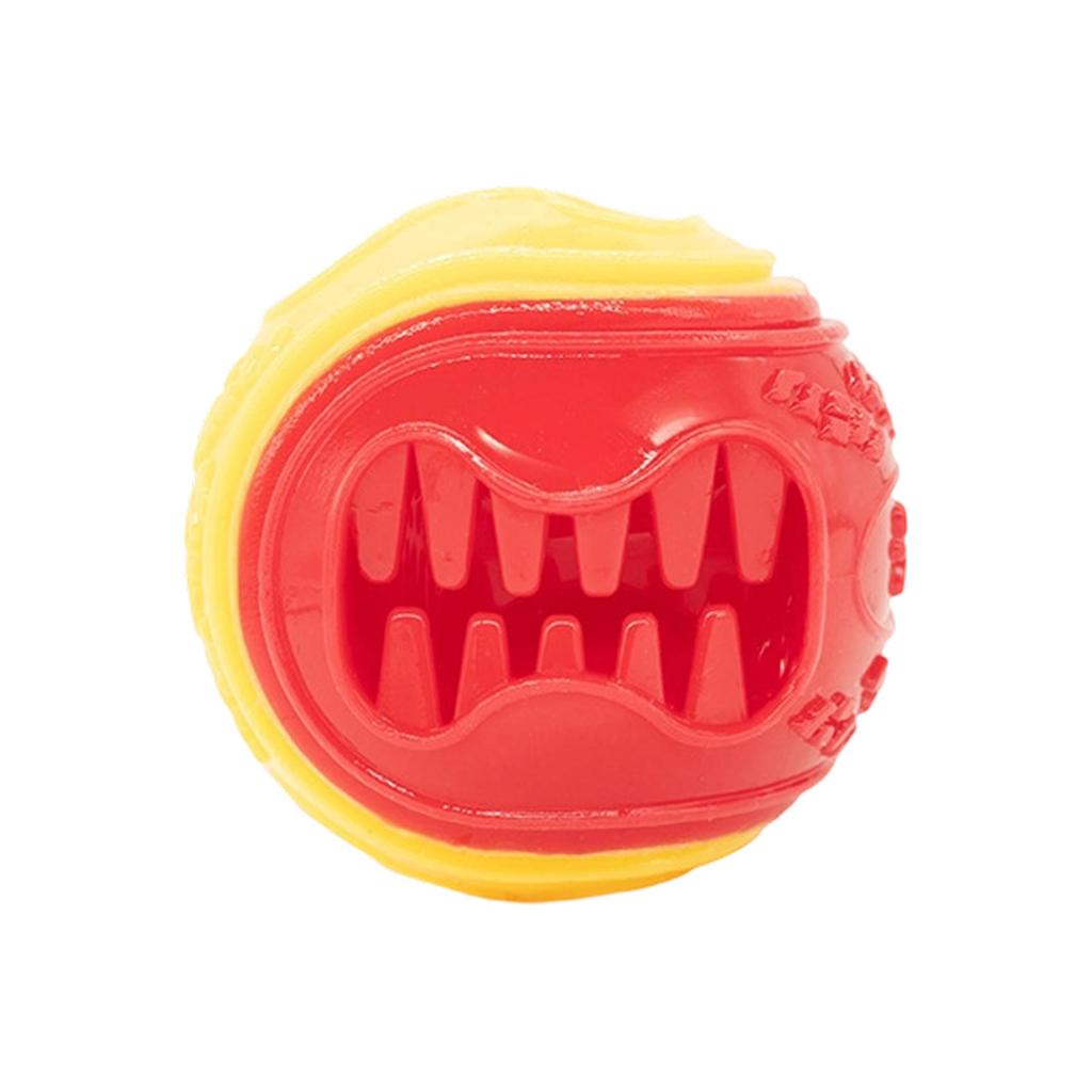 Interactive Dog Chew Toy Ball, TPR Squeaky Dispensing Dog Toys For Aggressive Chewers, Slow Feeder Puzzle Toy For Small Medium Large Dogs, Teeth