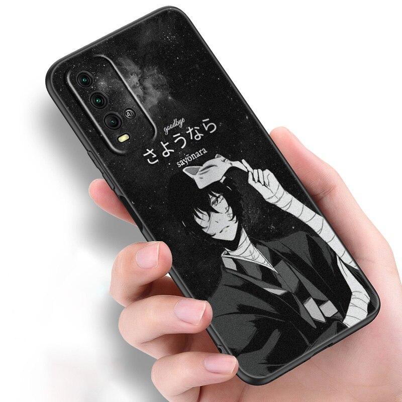 Anime Bungou Stray Dogs Dazai Osamu Phone Case For Xiaomi Redmi Note 11 10 9 8 Pro 11T 10T 10S 9S 8T 9 9A 9C 9T Black Soft Cover