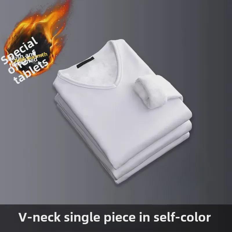 

Мужское термобелье, зимний верх - на бархатной подкладке, плотный, молодежный дизайн, большой размер, для ношения на улице, нижняя рубашка M