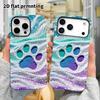 Phone Case: 2D Flat Design Suitable for iPhone 18, 17, 16, 15, 14, 13 Pro Film Protective Case, Couple Style, Cat Paw Print, Christmas and Halloween G