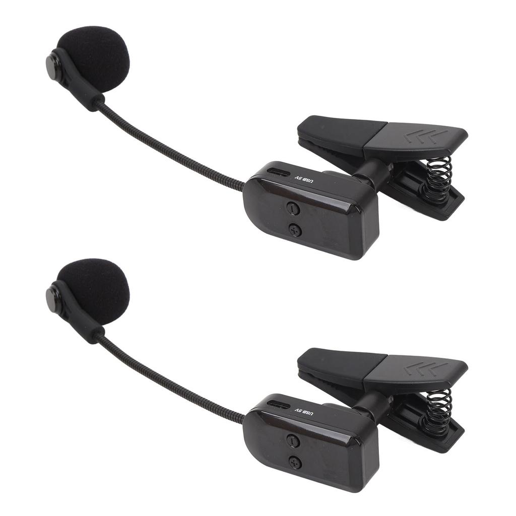 Saxophone Wireless Microphone 2.4G Clip On Sax Mic System for Stage Performance Pickup
