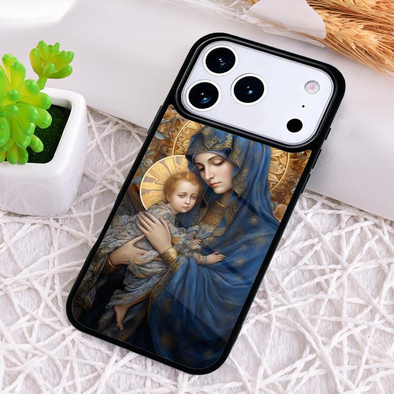 Virgin Mary And Jesus Shockproof Phone Case for iPhone 17 Air 16e 15 11 12 14 13 Pro Max Cover Coque
