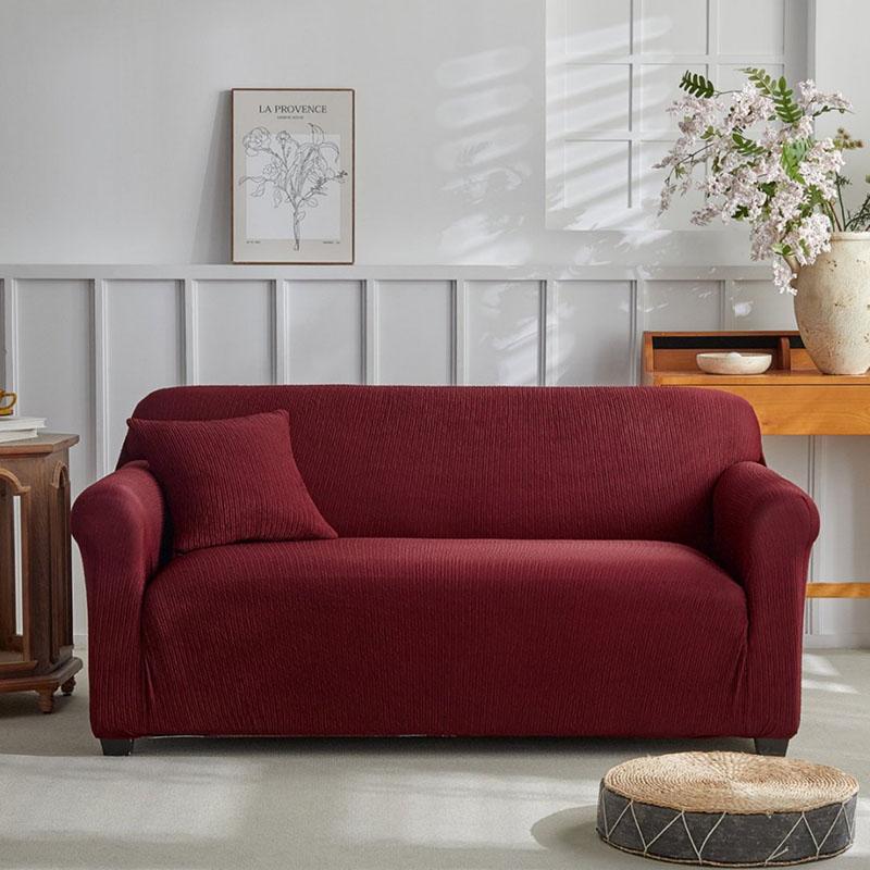 Thick Anti Slip Solid Sofa Cover Elastic All Cover Couch Slipcover for Four Seasons Soft Removable Dust Cover for Living Room