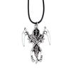 45cm Necklace Leather Chain Big Skull Halloween Kids' Jewelry Materials QN064