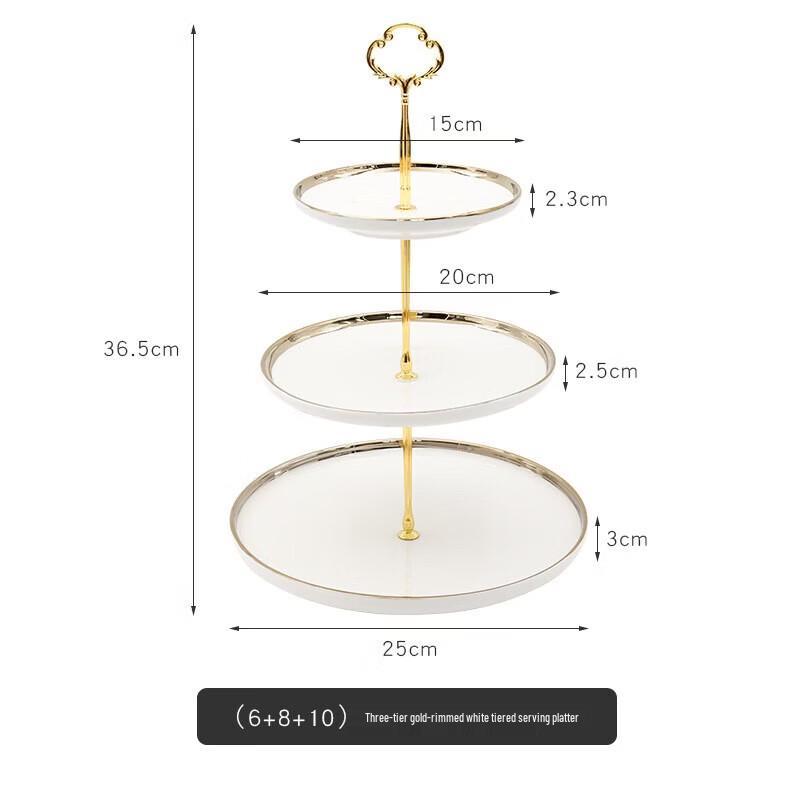 Light Luxury Ceramic Tiered Serving Platter
