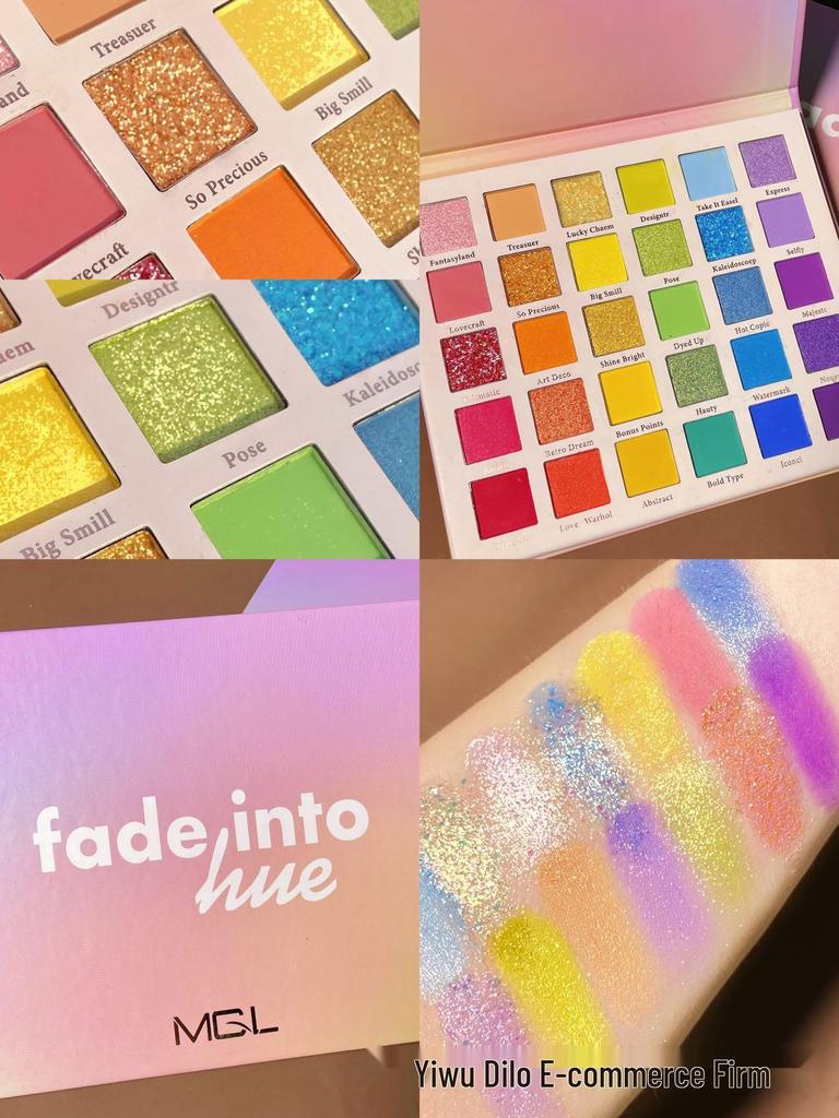Dopamine Rainbow Candy Eyeshadow Palette: 30-Color Matte, Shimmer, Glitter, Long-Lasting Smoky Makeup