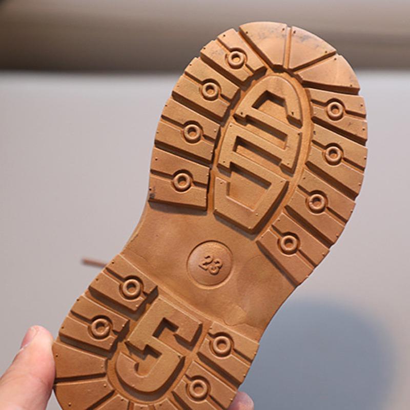 Herbst Winter Jungen Mädchen Hübsche Casual All-Match Bequeme Krawatte Seil Reißverschluss Rutschfeste Kurze Stiefel Schuhe