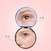 Dual-Sided HD Makeup Mirror - Portable Round Light with Smart Dimming & Decorative Case
