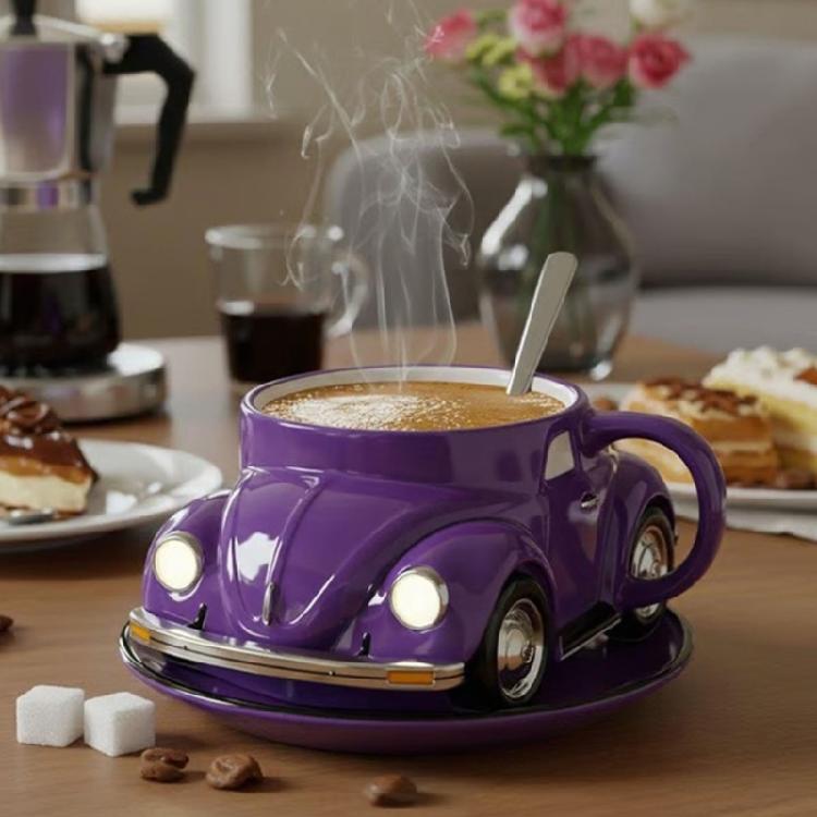 Elegant Resin Coffee Mug Smooth Interior Easy Hand Wash Stainless Steel Thermal Layer Office Home Essential