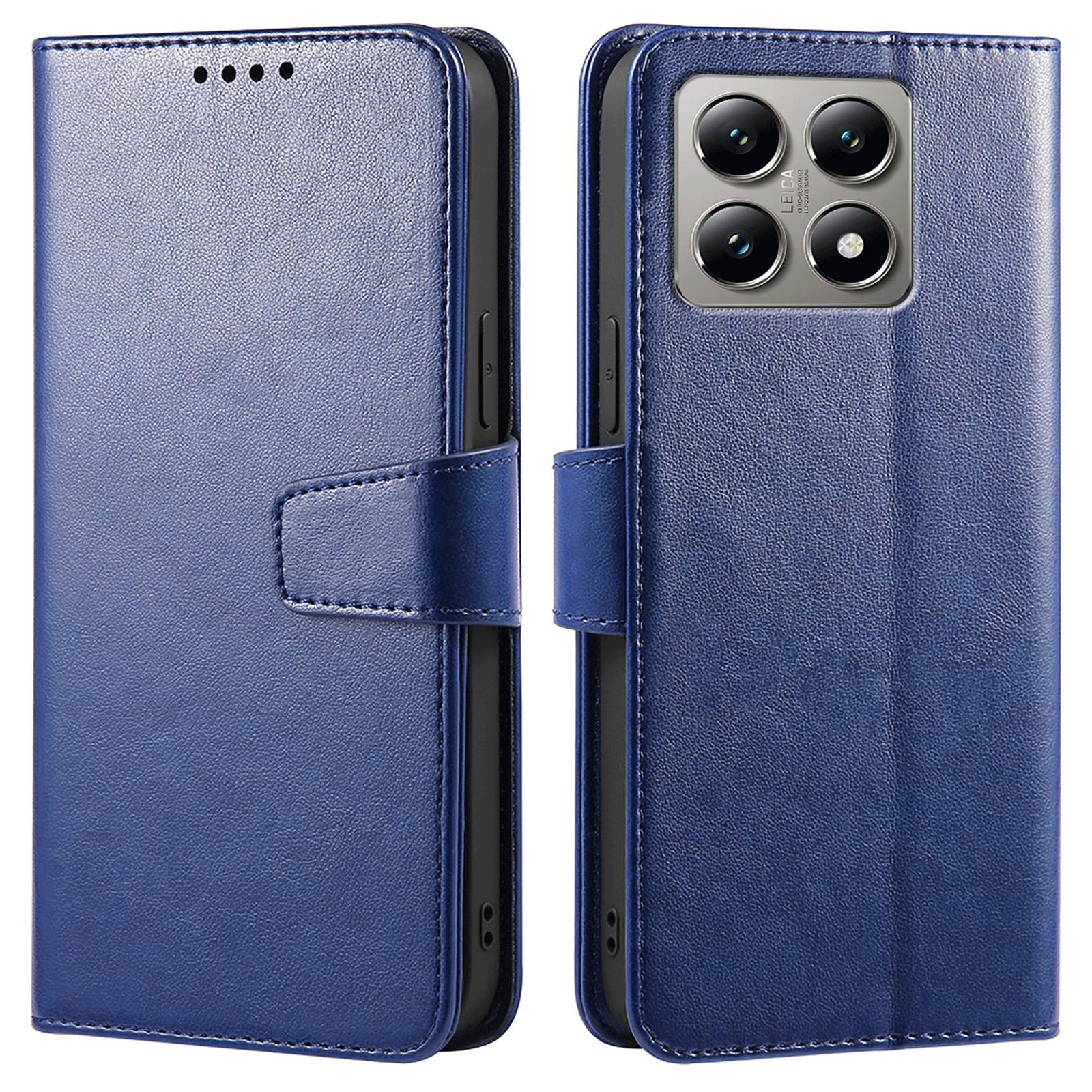

Для Xiaomi 14T Pro Чохол Підставка Тримач для карток Гаманець Шкіряна кришка для телефону Blue