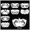 Kit di Stencil per Pittura Facciale, Modelli Riutilizzabili Vuoti per Tatuaggi Facciali e Body Painting, Strumenti Creativi DIY per Disegno per Bambini e Adulti