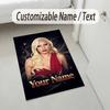 Personalized Crystal Velvet Carpet,Lady Gaga Custom Printed Name, Plush Area Rug For Home Indoor Decor