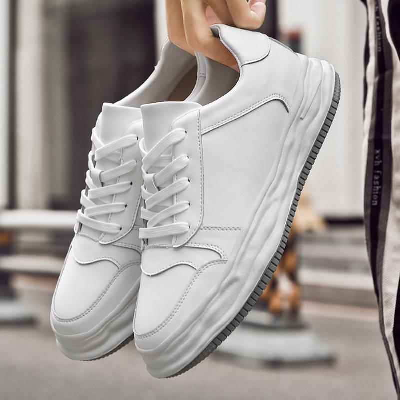 Brand Lift Men Sneakers Casual Elevator Shoes Heightening Height Increase Insole 8CM High Heels Shoes Genuine Leather Sports