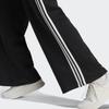 adidas Essentials 3 Stripes French Terry Wide Pants Black White Women's Lifestyle Pants HZ5747