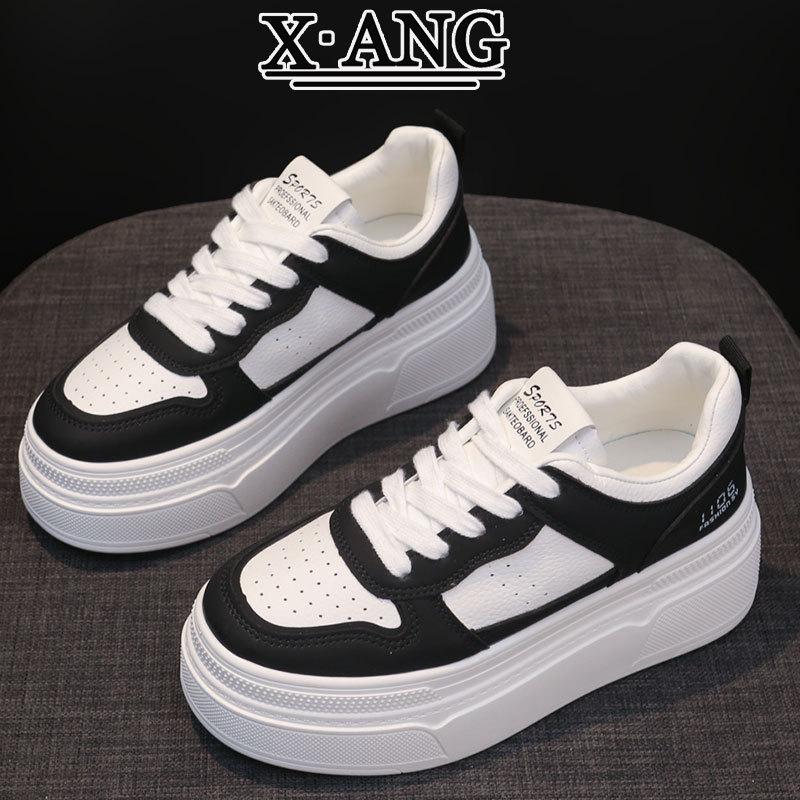 Cm Thick-soled Heightening Women's Shoes Leather Board Shoes Women's Small White Shoes New Autumn Shoes Casual Sports Shoes