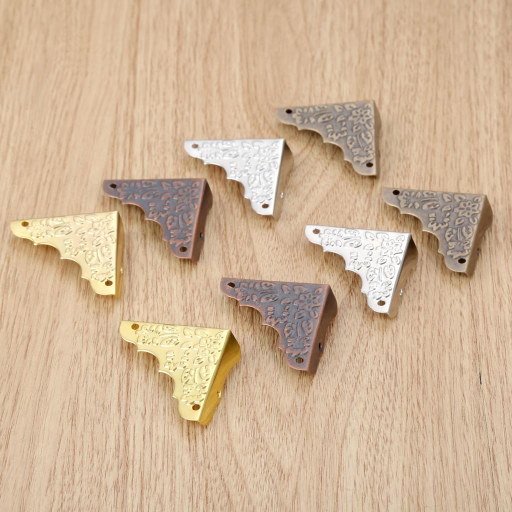 4Pcs 37mm Zinc Alloy Jewelry Gift Wood Box Picture Frame Corner Decorative Protector Guard Decorative Bracket Furniture Hardware