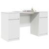 Scrivania Bianca con Cassetti 140 x 49 x 76 cm Truciolato