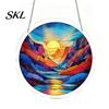 Home Decor Puzzle Gift Acrylic Suncatcher, Colorful Window Hanging, 7.48 Inch Sun Catcher Stained Glass Decoration Ornament, Ideal for Gifting