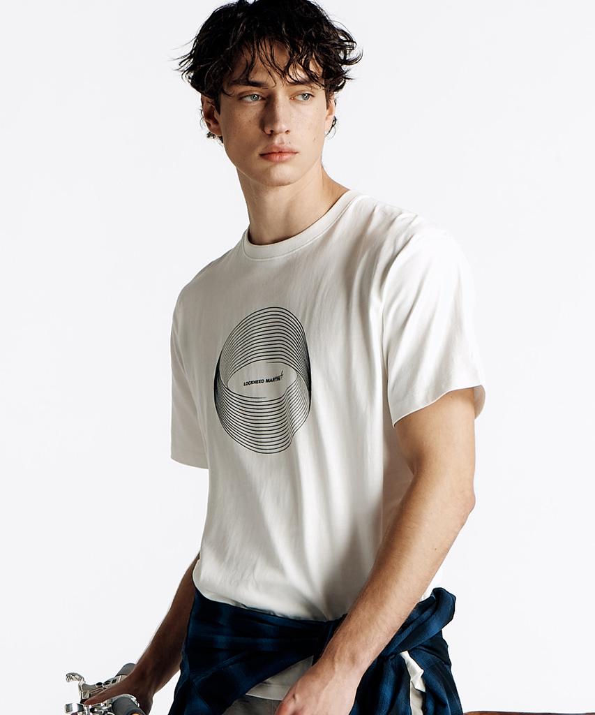 Loghideumatin Sphere Graphic Printed Ts (Off White)