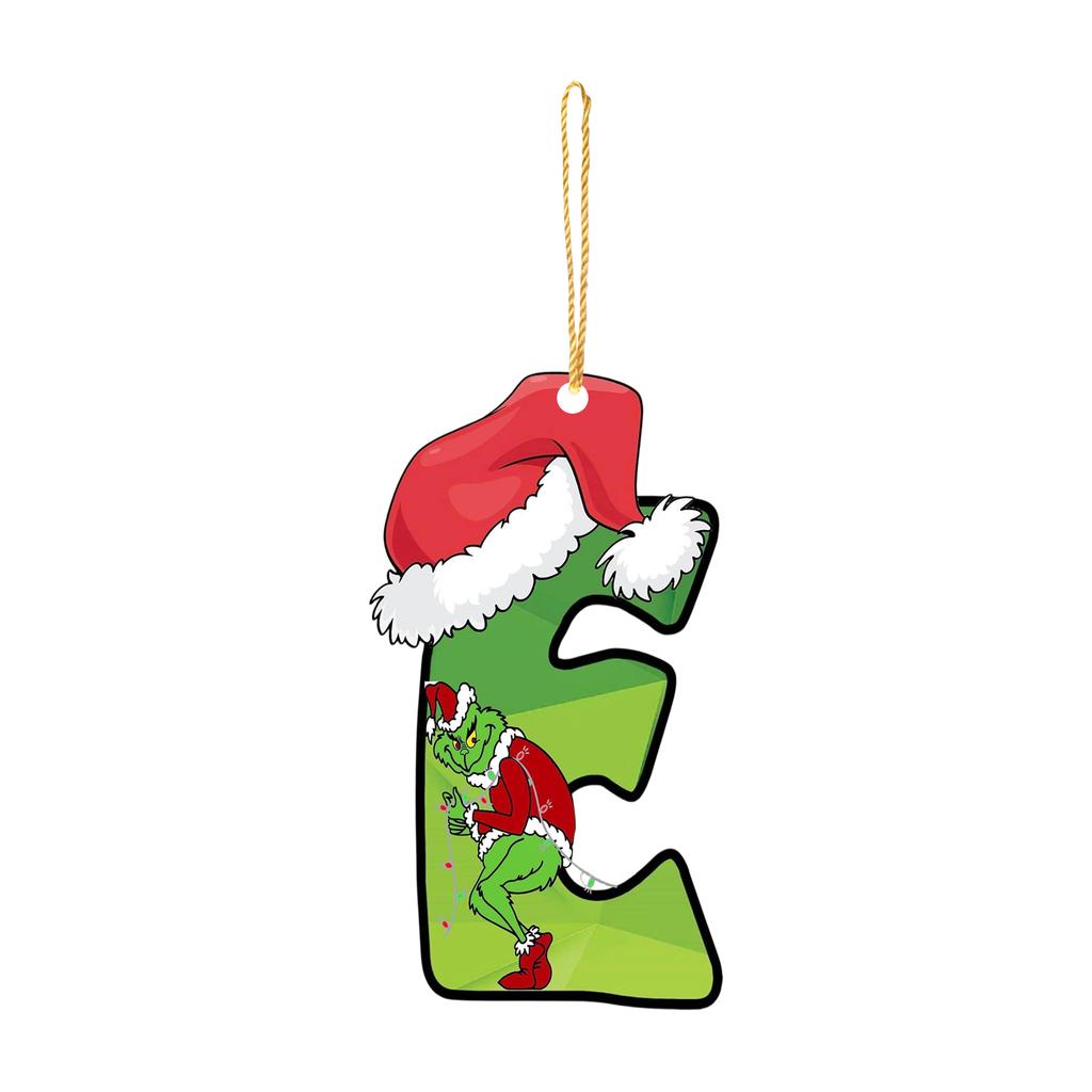 Santa 2D Flat Acrylic Christmas Tree Hanging Decoration Sports Car Decoration Flat Decoration Pendant