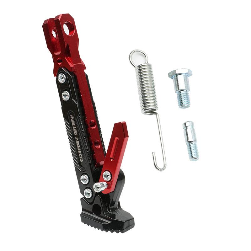 CNC Motorcycle Adjustable Kickstand Foot Side Stand for Electric Motorbike Motorcycle Accessories Kick Stand Parking Bracket красный