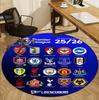 Chelsea F.C Pattern Round Rug, Indoor/Outdoor Mat, for Picnic, Gameroom, Bedroom, Office, Living Room, Home Decor Carpet, Birthday Gift
