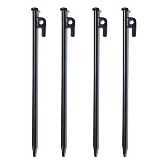 1/4/6Pcs 20/25/30/40CM Steel Tent Stake Heavy Duty Outdoor Hiking Camping Tent Tarp Canopy Windproof Ground Spike Nail Metal Tent Peg