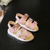 21-36 Plus Size Summer Beautiful Roman Children Sandals Girls Princess Flower Soft Beach Garden Shoes Kids Flat Sandals