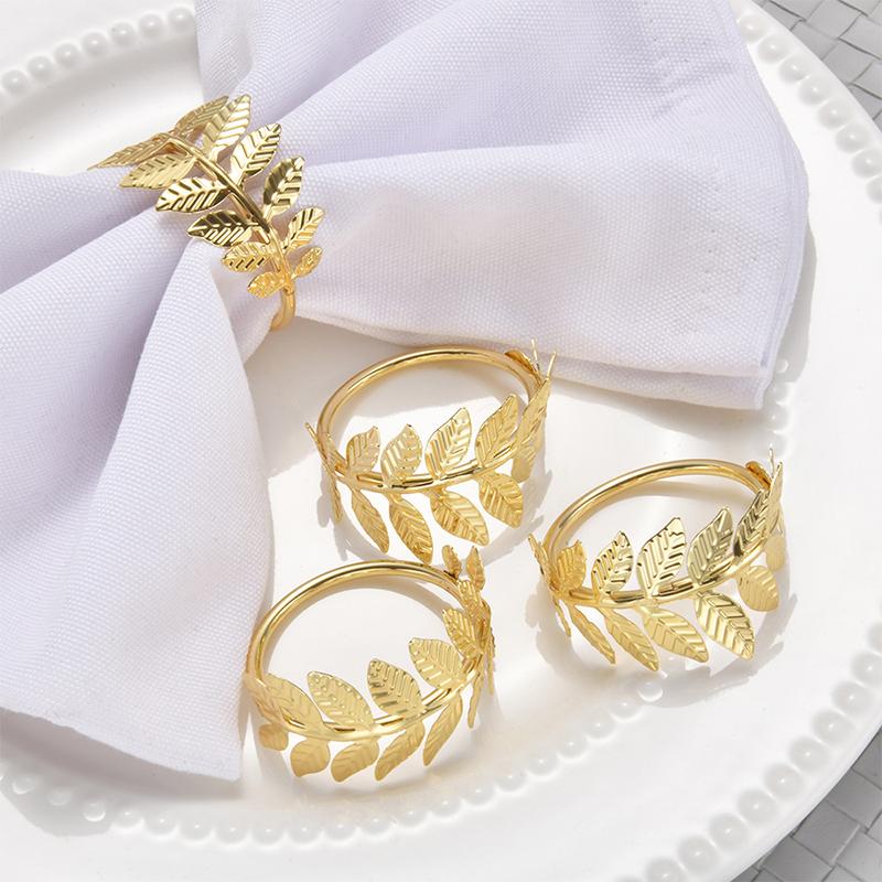 Wheat Napkin Ring Buckles Gold Tableware Dinner Table Home Party Home Decorations