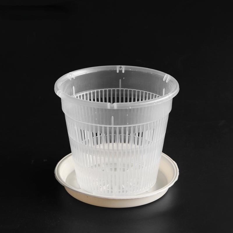 

Сетчатый горшок для контроля корней, прозрачный горшок для орхидеи, каттлеи, посадка, кашпо, украшение для дома с отверстиями для воздуха, пластиковый цветок