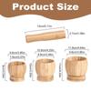 Bamboo Mortar and Pestle Set, Garlic Grinder, Herb Spice Masher, Seasoning Crusher, Kitchen Tool for Mash Spices Pepper
