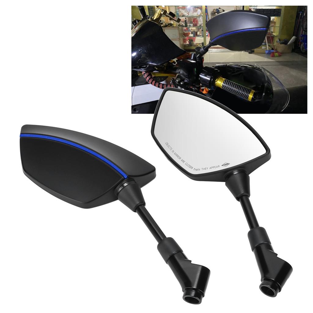 1 Pair Rearview Side Mirrors 360 Degree Rotation for Motocycle Scooter ATV Dirt Bike 0.3in 0.4in Mounting