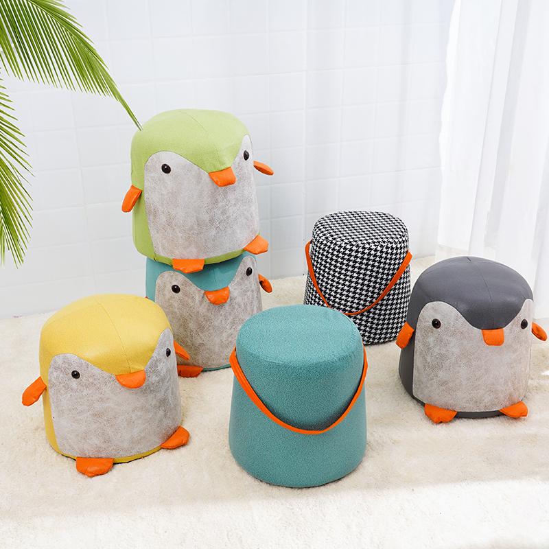 Thousand Bird Grid Bucket Stool, Niski taboret domowy, Okrągły taboret, Prosta sofa do salonu, Stołek kawowy