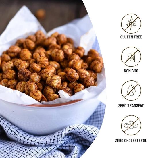 Happilo Premium Super Snack Peri Peri Chickpeas 110g, Crunchy and Delicious, Super Healthy