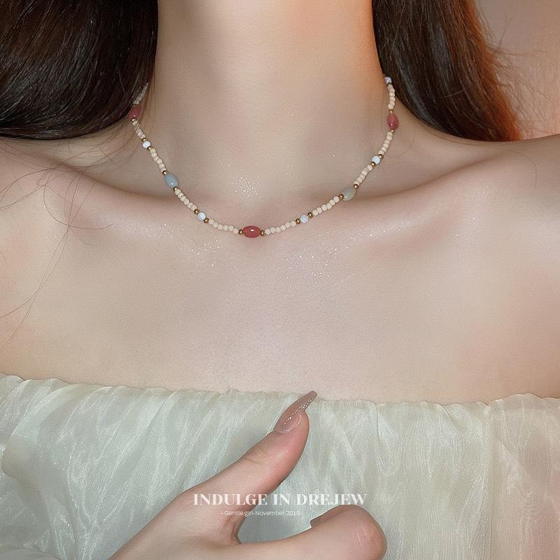 Exclusive, Low-key, Luxurious, Retro Beaded Necklace for Women, Collar Chain, Neck Chain, Gift