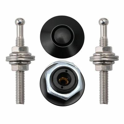 2/4 Stück Aluminium Karosserie-Kit Verriegelungsclip Druckknopf Schnellverschluss Motorhaubenverschluss Frontstoßstange Haubenstift