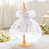Wedding Flower Girls Dress Toddler Baptism 1st Birthday Dress Baby Girl Clothes Princess Wedding Lace Party Kids Costume T3069