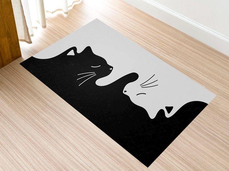 Tappetino Benvenuto Gatto Nero Tappetino Benvenuto Gatti Tappetino Esterno Interno Gatti Tappeto Gatto Vintage Decorazione Gatto Halloween Tappeto Gatto Nero Decorazione Ingresso Animale