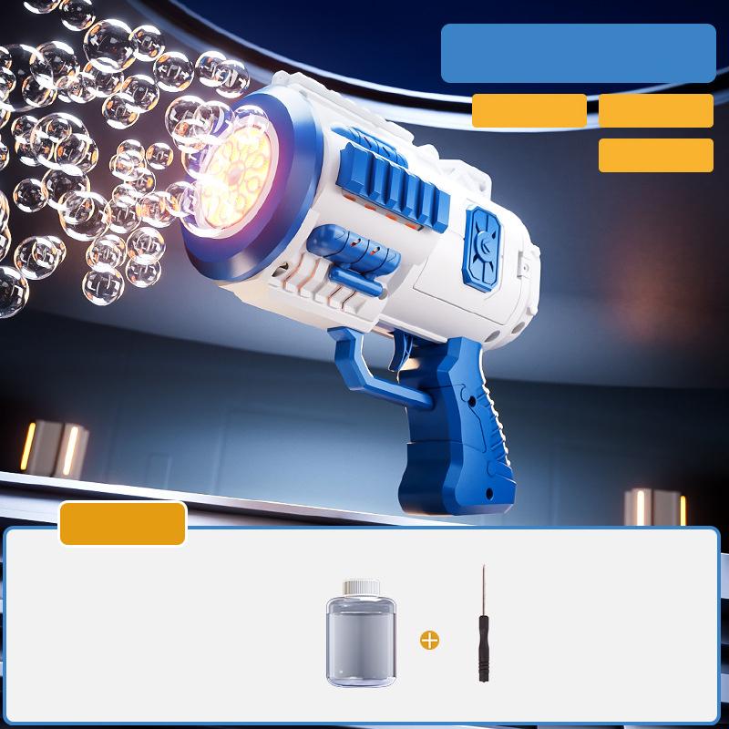 

10Hole Gatling Automa Bubble Machine for Children Bubble Gun Rocket Launcher Bubble Blower for Kids Soap Bubble Maker Summer Toy