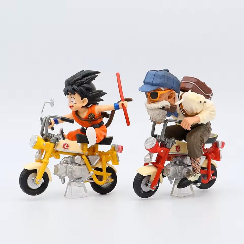 11 Styles Dragon Ball Z Motorcycle Figure PVC Toy Goku Frieza Cell Roshi for Children Collector