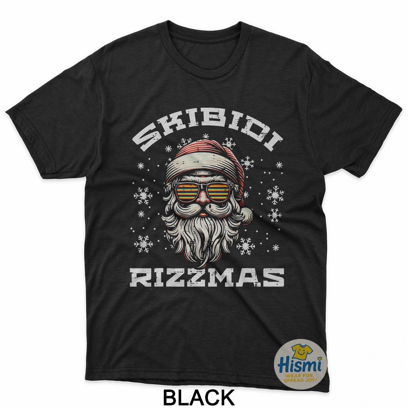 Christmas Skibidi Rizzmas Santa Sunglasses Xmas Men Women T-Shirt M