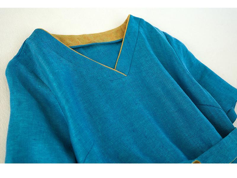 Artistic Ethnic Style Cotton-Linen Dress, Summer 2026 Edition