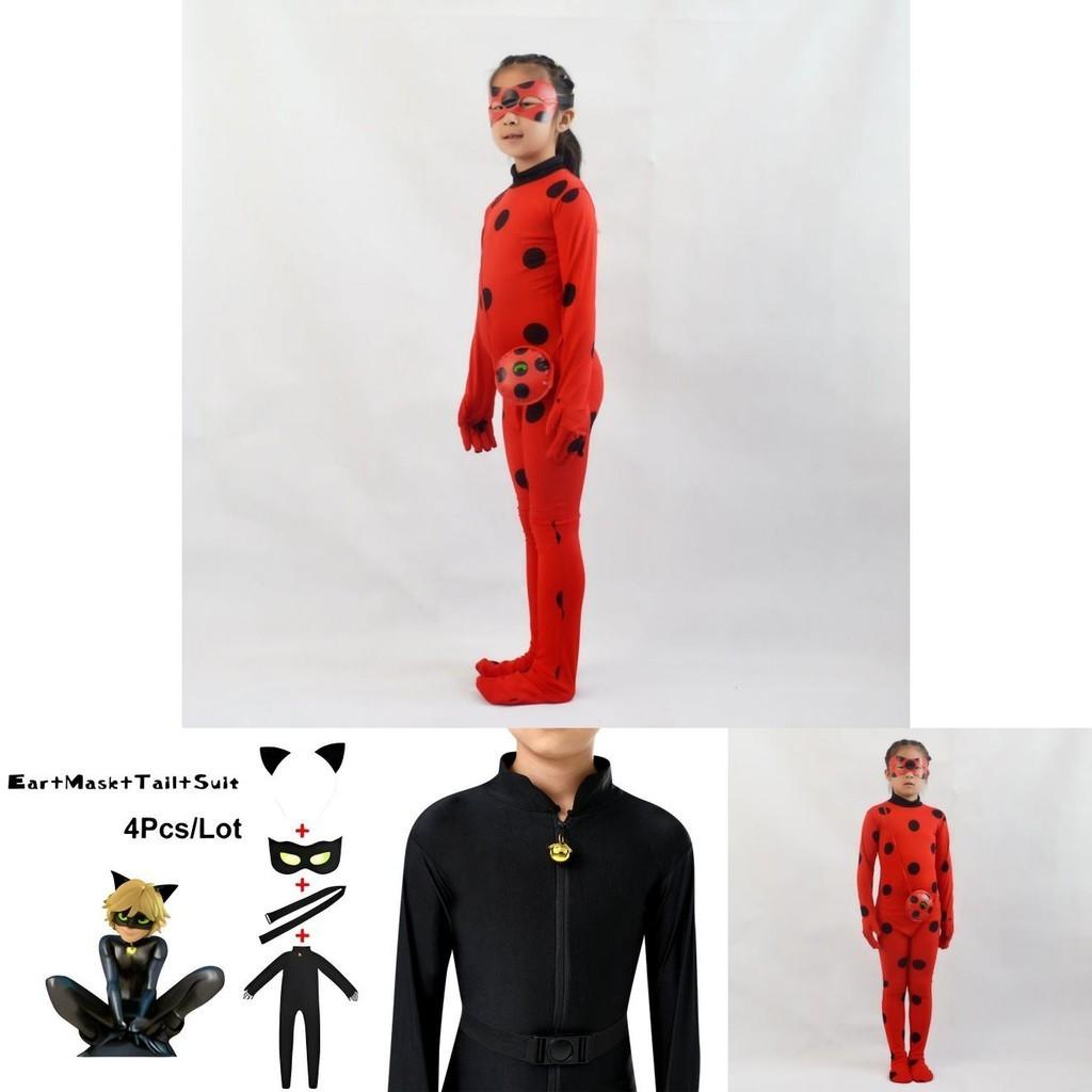 Miraculous Ladybug Cosplay-Kostüm für Kinder und Erwachsene Perfekt für Halloween- und Weihnachtsfeiern!