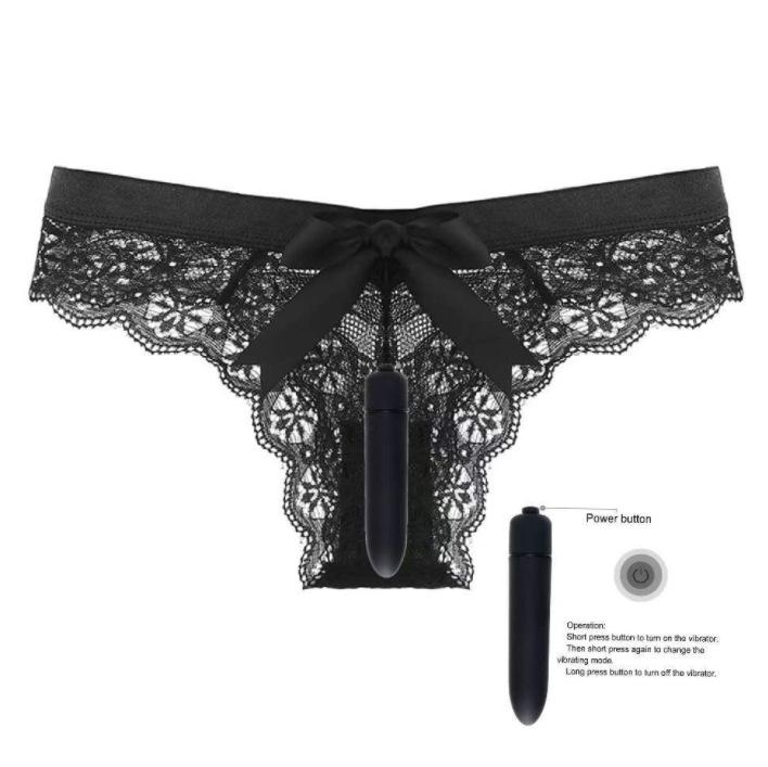 Wireless Remote Bullet Vibrator with Lace Panties - Rechargeable and Portable AV Pleasure Device for Women