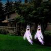 10Pcs 2025 Halloween Decoration Ghost Wind Tunnel LED Luminous Ghost Pendant Ghost Festival Hanging Ghost Venue Layout Props