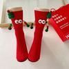 Breathable 3D Designs Christmas Socks Big Eyes Cute Middle Tube Socks Cartoon Funny Socks Festive Season