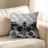 Black Lace Print Cushion Cover Inches Farmhouse Decor Home Throw Pillow Covers For Couch Decorations