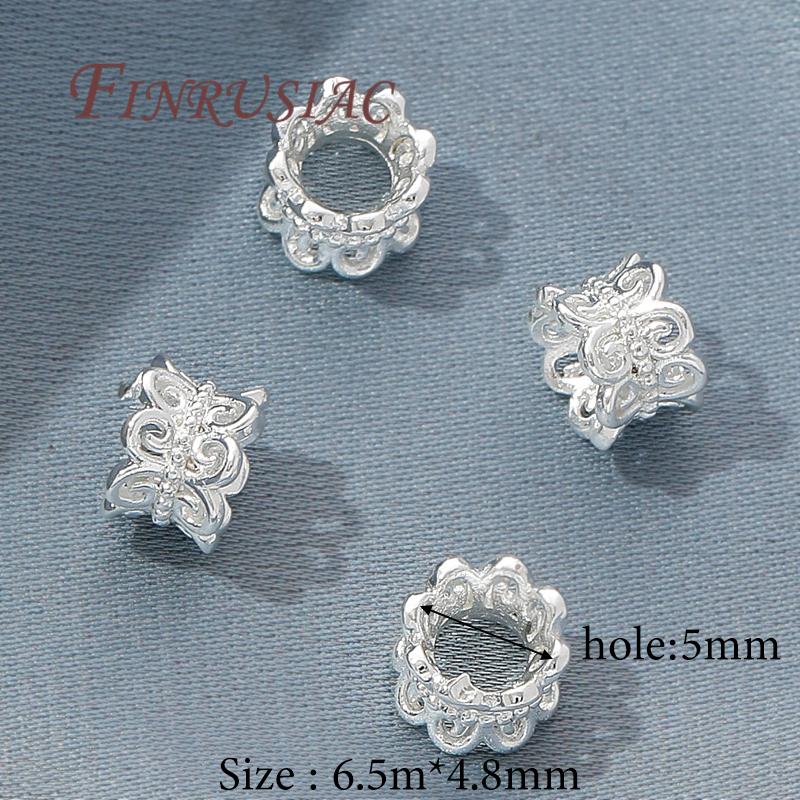 18K Gold Plated Beads with Large Hole,Beads For Bracelets Accessories,Separator For Beads,Supplies For Jewelry DIY Findings